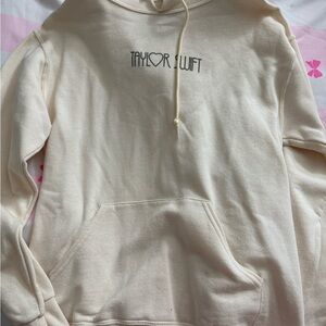 Cream Hoodie with Taylor Swift Logo